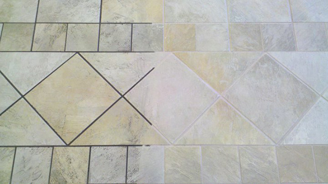 grouting marble tiles